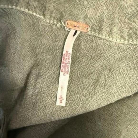 FREE PEOPLE Green Hampton Mini Dress Size L P2P 33.5” New w/o Tag MSRP $198 SOO - Picture 15 of 15